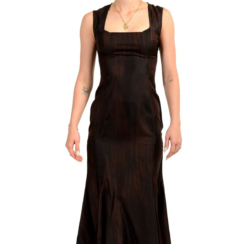 Scuderia Ferrari Women's 100% Printed Silk Sleeveless Dress US XS IT 38